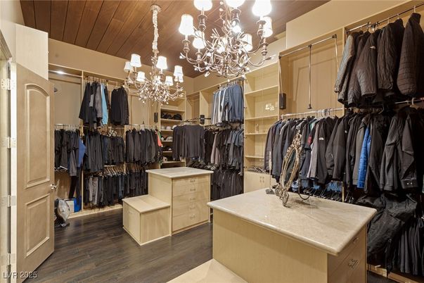 Chandelier, Interior, Walk-in Closets, Wood Texture Flooring