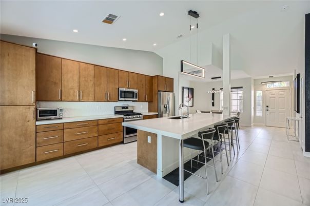 Interior, Kitchen, Pendant Lights, Recessed Lighting, Stainless Steel Appliances