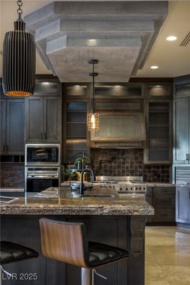 Interior, Kitchen, Pendant Lights, Recessed Lighting, Stainless Steel Appliances