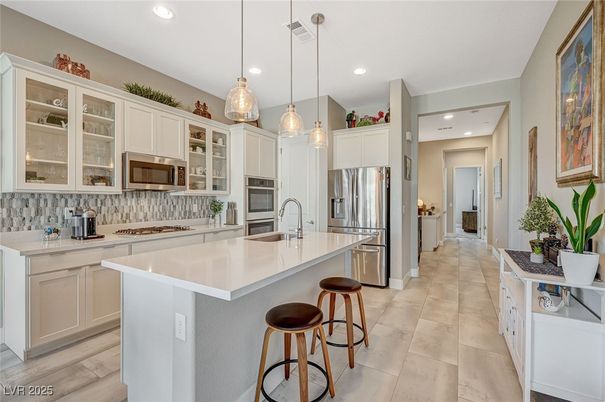 Interior, Kitchen, Pendant Lights, Recessed Lighting, Stainless Steel Appliances