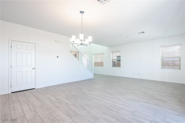 Chandelier, Empty room, Interior, Wood Texture Flooring