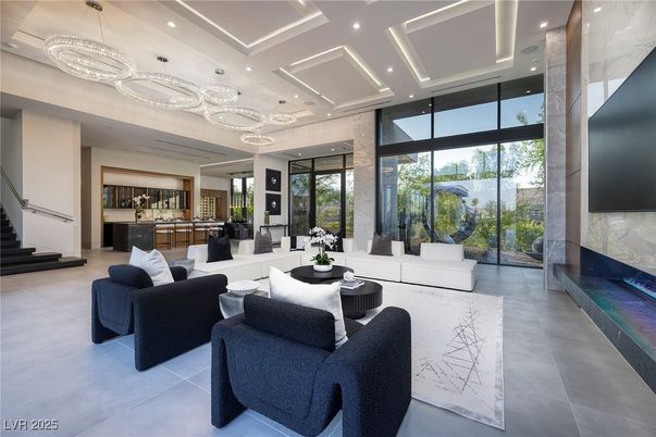Interior, Living room, Recessed Lighting