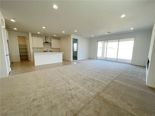 Empty room, Interior, Kitchen, Recessed Lighting