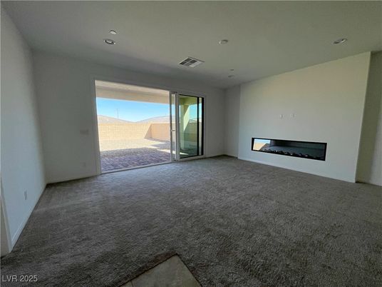 Empty room, Fireplace, Interior, Recessed Lighting