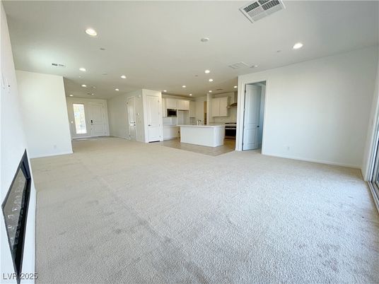 Empty room, Interior, Kitchen, Recessed Lighting