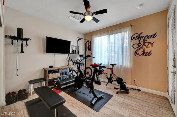 Fitness Equipment, Interior, Wood Texture Flooring