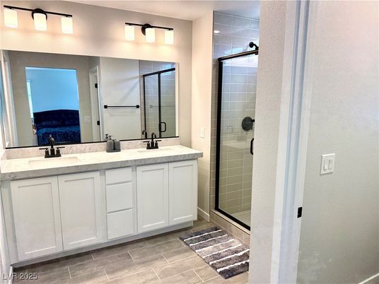 Bathroom, Dual Sink Vanities, Glass Shower, Interior