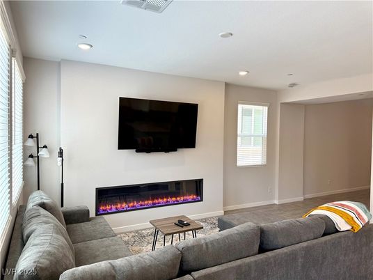 Fireplace, Interior, Living room, Recessed Lighting