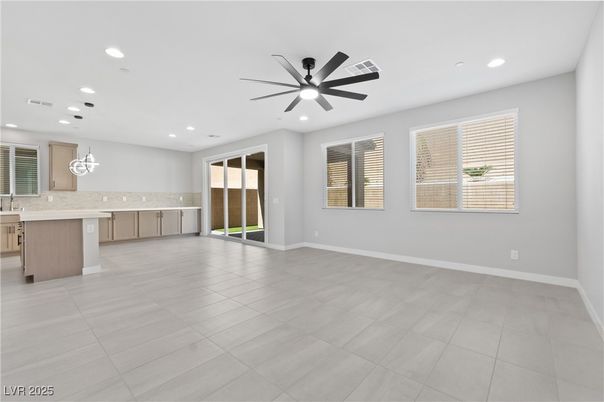 Empty room, Interior, Kitchen, Pendant Lights, Recessed Lighting