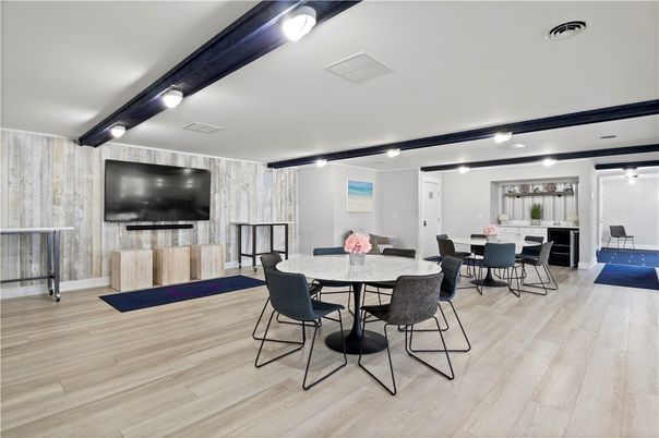 Dining room, Interior, Wood Texture Flooring
