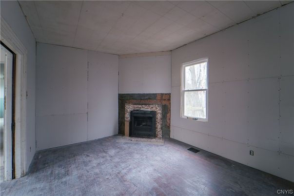 Empty room, Fireplace, Interior