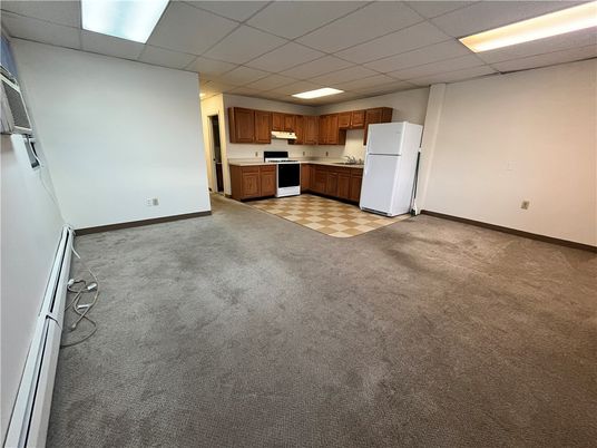 Empty room, Interior, Kitchen, Recessed Lighting