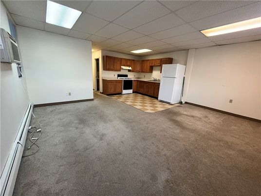 Empty room, Interior, Kitchen, Recessed Lighting