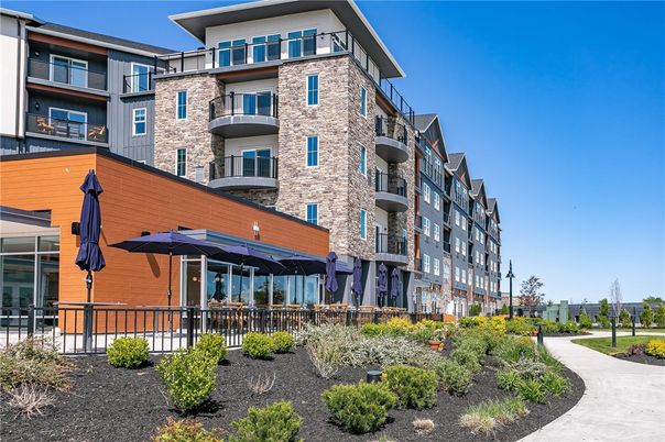 Exterior, Facade, Brick Facade, Condo Building