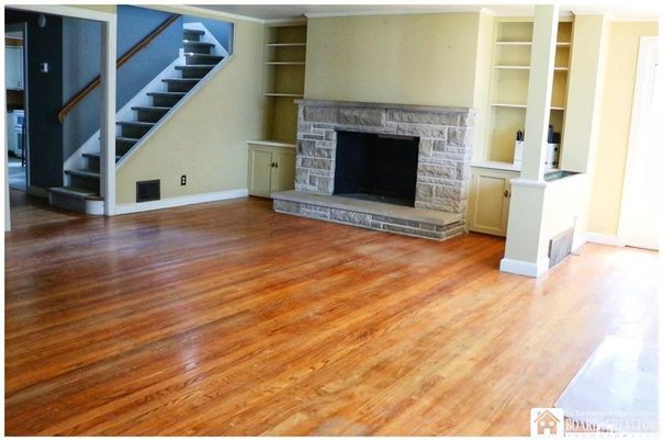 Empty room, Fireplace, Interior, Wood Texture Flooring