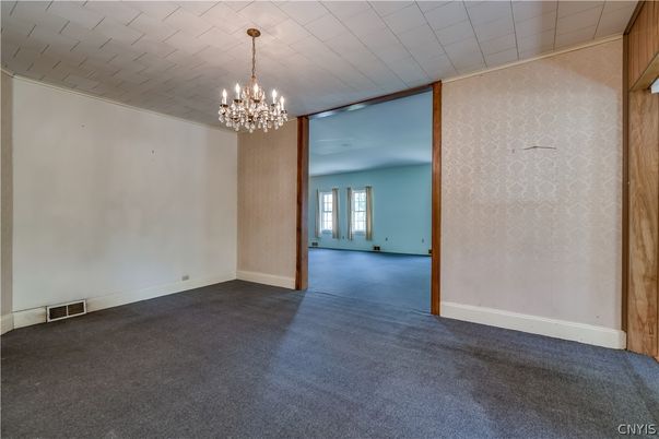 Chandelier, Empty room, Interior