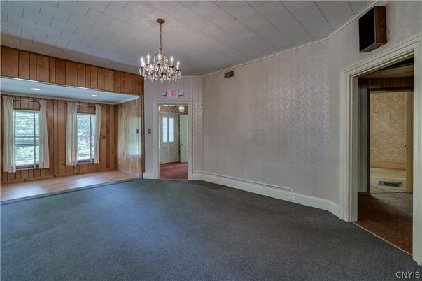 Chandelier, Empty room, Interior, Recessed Lighting