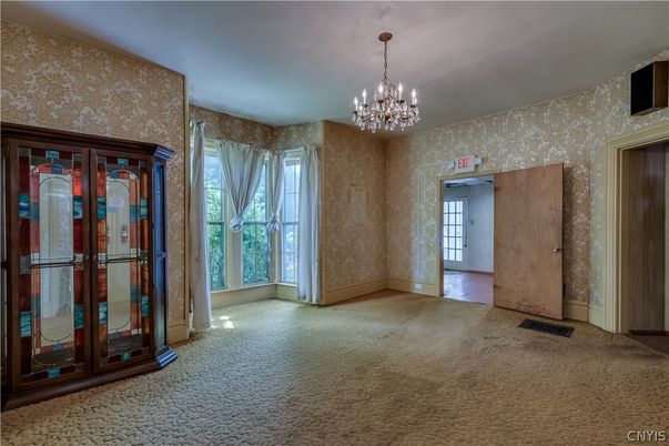 Chandelier, Empty room, Interior