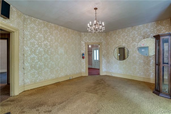 Chandelier, Empty room, Interior