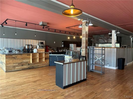 Interior, Kitchen, Pendant Lights, Wood Texture Flooring