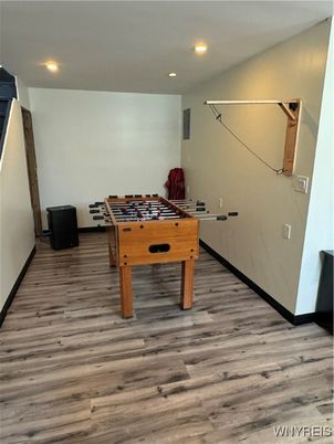 Game Room, Interior, Recessed Lighting, Wood Texture Flooring
