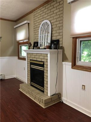 Fireplace, Interior, Stone Walls, Wood Texture Flooring