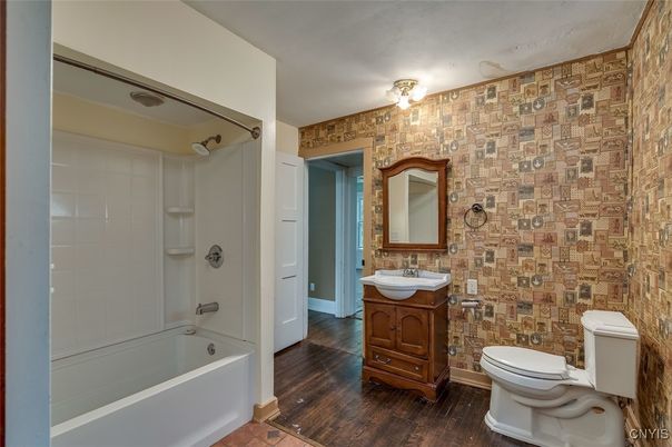 Bathroom, Interior, Wood Texture Flooring