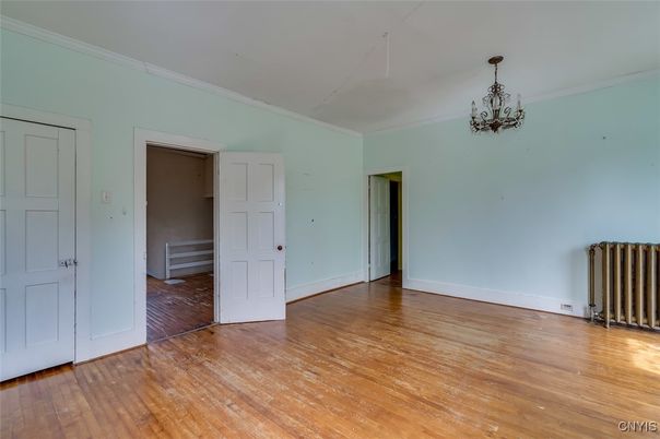 Chandelier, Empty room, Interior, Wood Texture Flooring