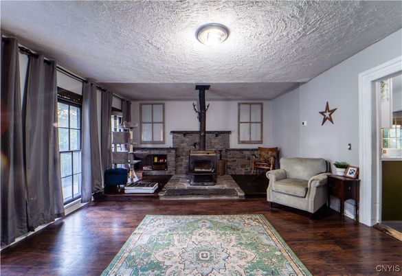 Fireplace, Interior, Wood Texture Flooring