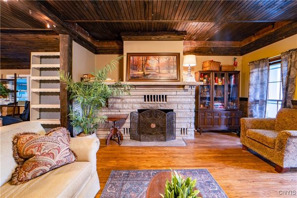 Fireplace, Interior, Living room, Wooden Beams, Wooden Ceilings, Wood Texture Flooring