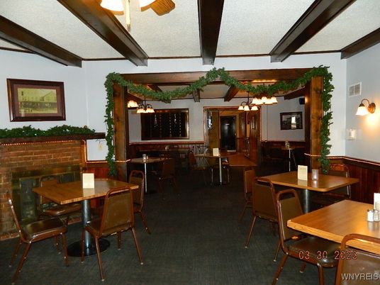 Dining room, Fireplace, Interior, Wooden Beams
