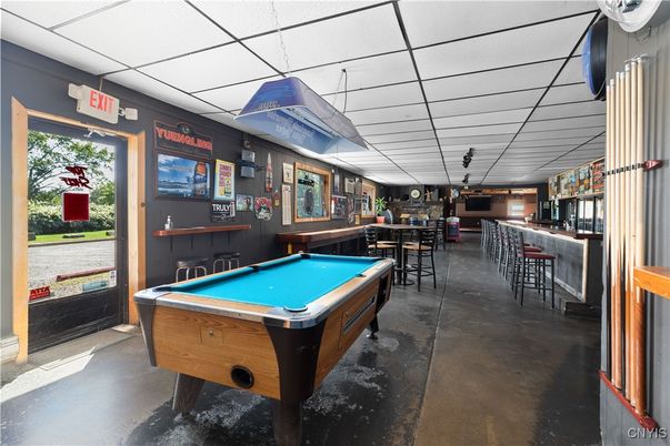 Billiard Table, Game Room, Interior, Pendant Lights