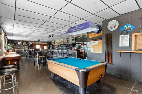Billiard Table, Game Room, Interior, Pendant Lights