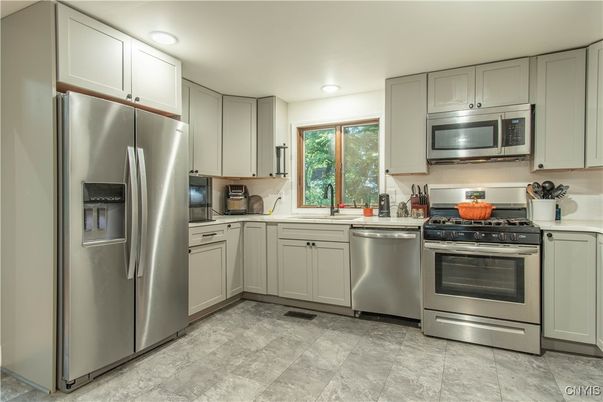 Interior, Kitchen, Recessed Lighting, Stainless Steel Appliances