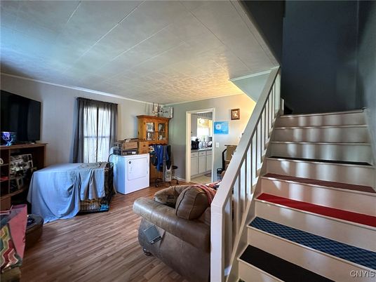 Interior, Washer, Wood Texture Flooring