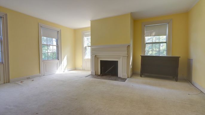Empty room, Fireplace, Interior
