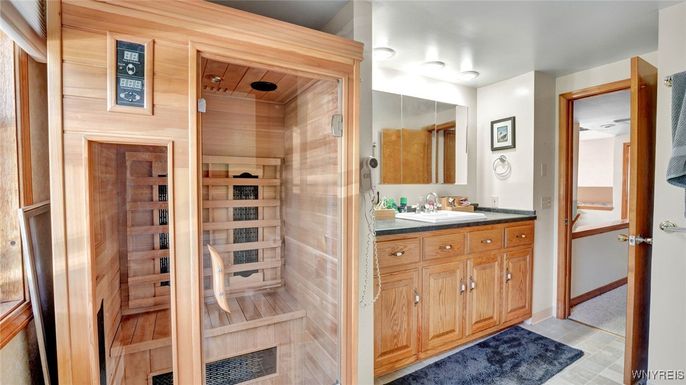 Bathroom, Glass Shower, Interior, Sauna Room