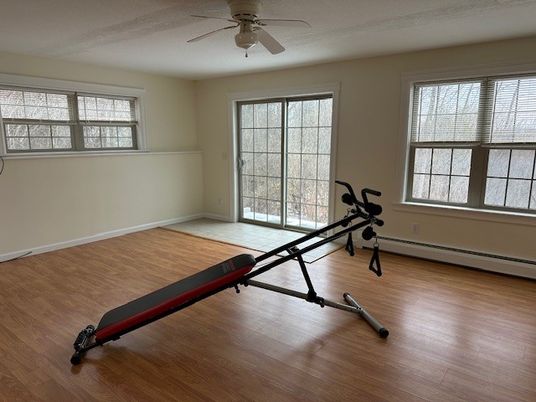Fitness Equipment, Interior, Wood Texture Flooring