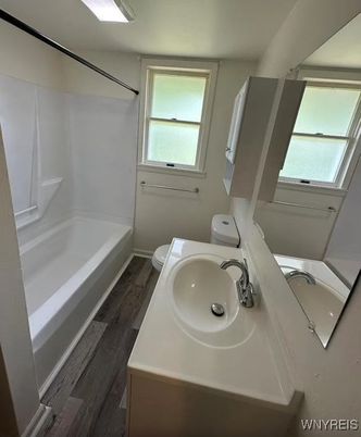 Bathroom, Dual Sink Vanities, Interior, Wood Texture Flooring