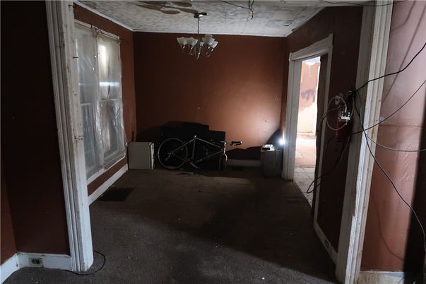 Chandelier, Empty room, Interior