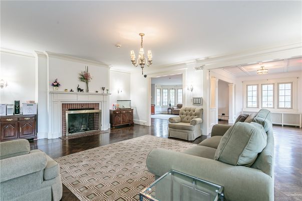 Chandelier, Fireplace, Interior, Living room, Wood Texture Flooring