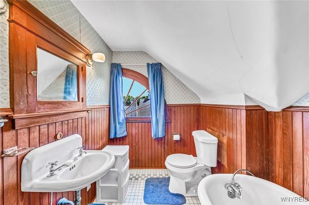Bathroom, Interior, Wooden Walls