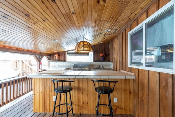 Interior, Kitchen, Recessed Lighting, Wooden Ceilings, Wood Texture Flooring, Wooden Walls