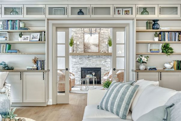 Fireplace, Interior, Wood Texture Flooring