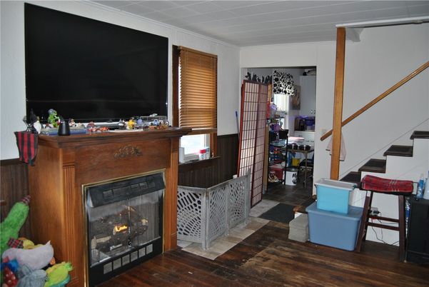 Fireplace, Interior, Wood Texture Flooring