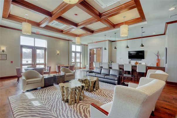 Dining room, Interior, Living room, Pendant Lights, Recessed Lighting, Wood Texture Flooring