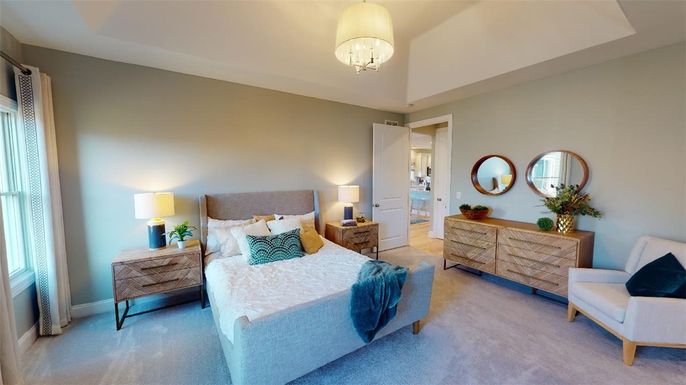Bedroom, Chandelier, Interior