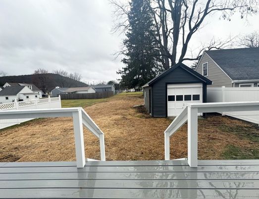 Backyard, Detached Garage, Exterior