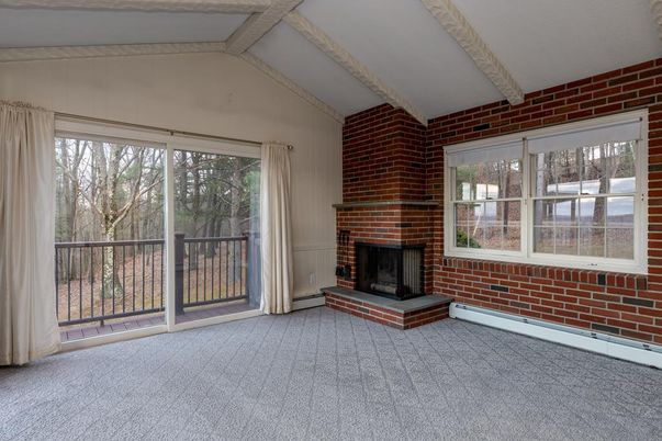 Empty room, Fireplace, Interior, Stone Walls