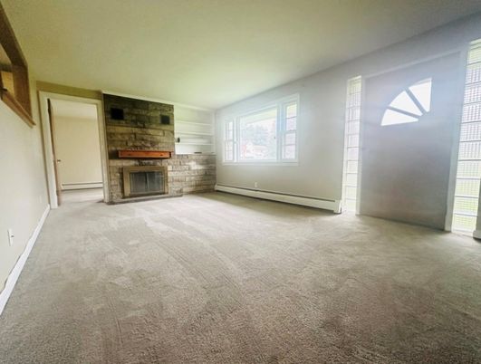 Empty room, Fireplace, Interior